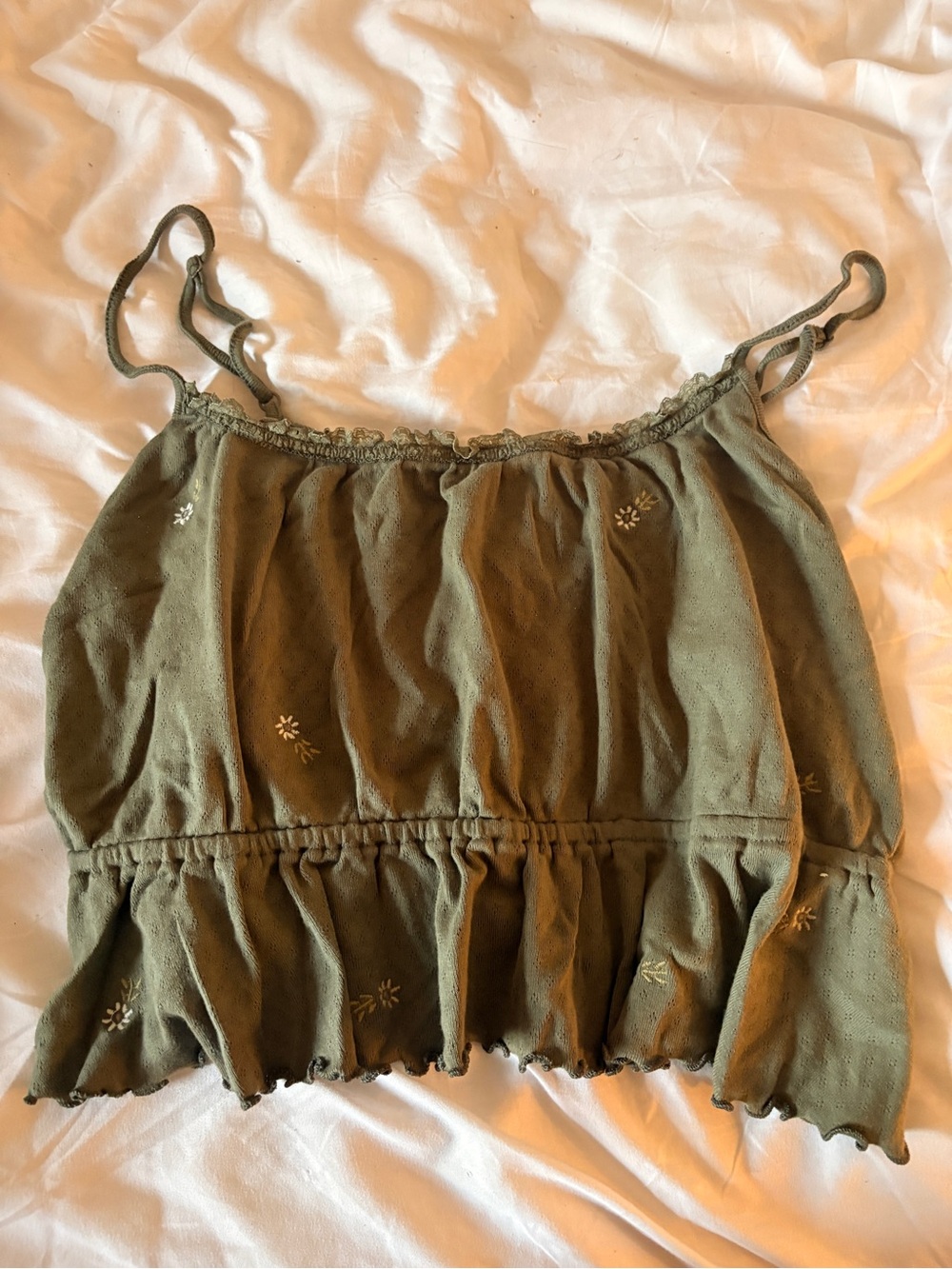 green floral short
